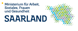 Logo du Ministère du Travail, des Affaires sociales, des Femmes et de la Santé du Saarland – Ministerium für Arbeit, Soziales, Frauen und Gesundheit des Saarlandes